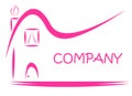 Pink House Sign Estate Logo
