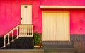 pink house of SÃÂ£o Miguel Royalty Free Stock Photo