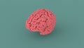 Pink human brain 3d image Royalty Free Stock Photo