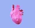 Pink human heart