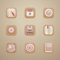 Pink icon set. Royalty Free Stock Photo