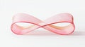 A pink infinity symbol sculpture. Royalty Free Stock Photo