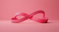 Pink Infinity Symbol on Solid Background A simple yet elegant pink infinity symbol set against a soft pink background Royalty Free Stock Photo