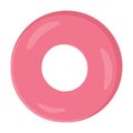 Pink inflatable swim ring. Vector Royalty Free Stock Photo