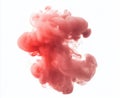 Pink Ink Cloud Swirl Isolated on White Royalty Free Stock Photo