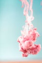 Pink ink in water, artistic shot, abstract background Royalty Free Stock Photo