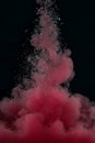 Pink ink in water on a black background. Color blast Royalty Free Stock Photo