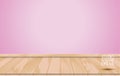 Pink interior room on wooden floor