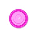 Pink isolated condom vector on white background