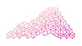 Pink Isometric Cube Structure, vector design Generative AI Royalty Free Stock Photo