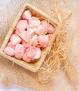 Pink jelly sweets.