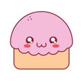 pink kawaii muffin