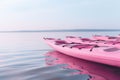 Pink Kayaks on a Calm Lake, pink life