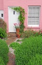 Pink kent country cottage garden Royalty Free Stock Photo