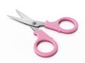 Pink kids` scissors isolated on white background. 3D illustration Royalty Free Stock Photo