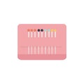 Pink kit with needles icon illustration Royalty Free Stock Photo