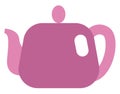 Pink kitchen teapot, icon