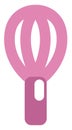 Pink kitchen whisk, icon Royalty Free Stock Photo
