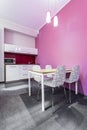 Pink kitchenette