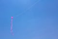 Pink kite flying with blue sky in Germany Royalty Free Stock Photo