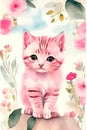 A pink kitten Royalty Free Stock Photo
