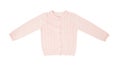 Pink knitted cashmere cardigan.