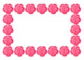 Pink Knitted Flower Frame Graphic Resource