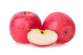 Pink lady apples isolated on white background Royalty Free Stock Photo