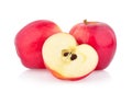 Pink lady apples isolated on white background Royalty Free Stock Photo