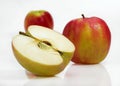 Pink Lady Apples, malus domestica, Against White Background Royalty Free Stock Photo