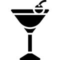 Pink Lady Cocktail icon, Alcoholic mixed drink vector