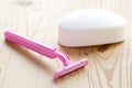 Pink lady shaver Royalty Free Stock Photo