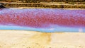 pink lake in spain, unusual phenomenon, mineral influence on water