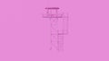 Pink Large Watch Tower with Stairs