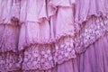 Pink layers of frilled gauze and lace background Royalty Free Stock Photo