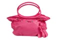 Pink leather bag Royalty Free Stock Photo