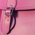 Pink leather bag closeup Royalty Free Stock Photo