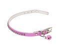 Pink leather cat collar
