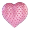 Pink, leather heart with knob surface