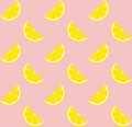 Pink Lemonade Seamless Vector Pattern Tile. Royalty Free Stock Photo