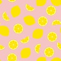 Pink Lemonade Seamless Vector Pattern Tile.