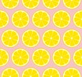 Pink Lemonade Seamless Vector Pattern Tile.