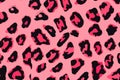 pink leopard print seamless pattern, repeating patterns, pink background, seamless repeating design, high resolution, vector art Royalty Free Stock Photo