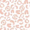 Pink leopard spots watercolor seamless pattern Royalty Free Stock Photo