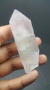 Pink lilac color kunzite spodumene crystal