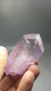 Pink lilac color kunzite spodumene crystal