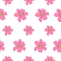 Pink Lilly seamless pattern.