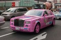 Pink Limousine on Tokyo street