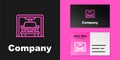 Pink line Car wash icon isolated on black background. Carwash service and water cloud icon. Logo design template element