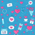 Pink line design love background. Ring, romantic music, love me